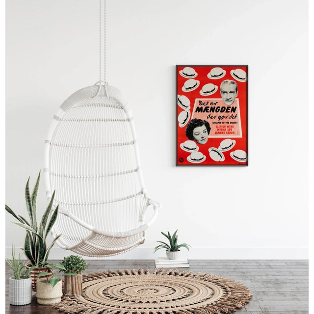 Mid-Century Modern Cheaper by the Dozen Original Vintage Movie Poster, Danish, 1951 For Sale - Image 3 of 4