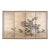 1950s Japanese Byobu "2 Quails Under Flowering Bush" Artist Hand Signed & Hand Painted 4-Panel Folding Screen Excellent Overall Condition For Sale
