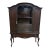 Vintage Queen Anne Style Mahogany China Cabinet Display Cabinet Curio Bookshelf For Sale