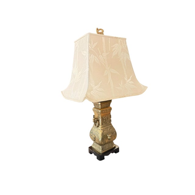 Vintage James Mont Archaistic Chinese Hu Vessel Table Lamp For Sale - Image 10 of 15