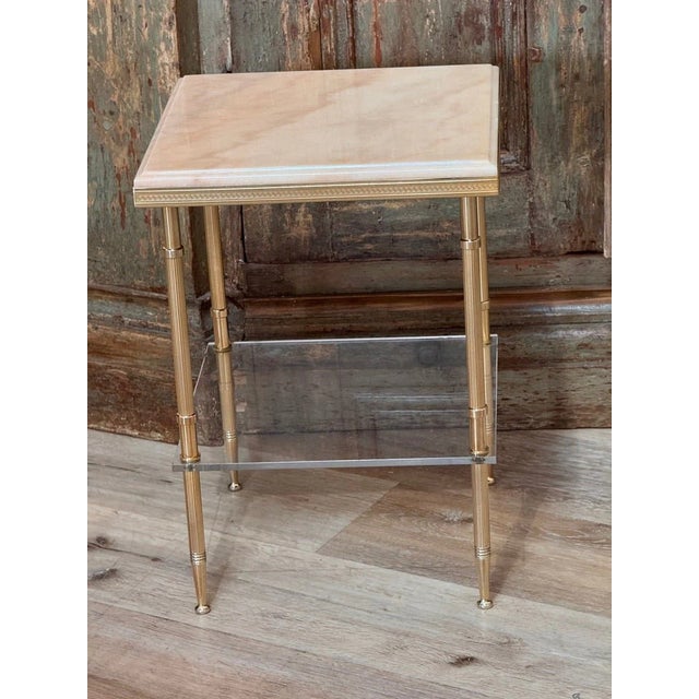 Pair of French Brass Side Tables, Mid-20th C. For Sale - Image 4 of 7