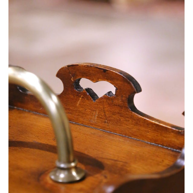 Wood 19th Century English Victorian Inlaid Walnut Coal Scuttle With Brass Handle For Sale - Image 7 of 12