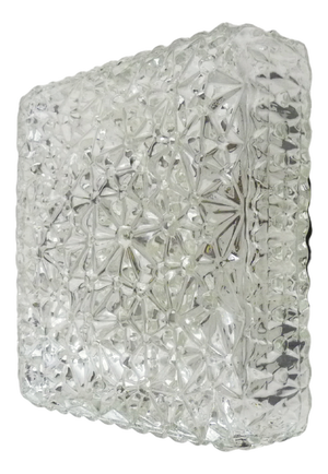Glass and Metal Wall Light, 1950s