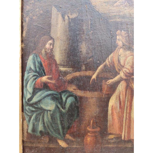 Samaritan Woman at the Well, Early 17th Century, Oil on Panel, Framed For Sale - Image 6 of 8