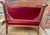Vintage Victorian-Style Wine Red Velvet Loveseat For Sale - Image 12 of 17