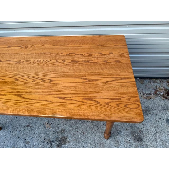 Farmhouse Tom Seely Co Country Style Solid Oak Breakfast Table-Desk For Sale - Image 3 of 12