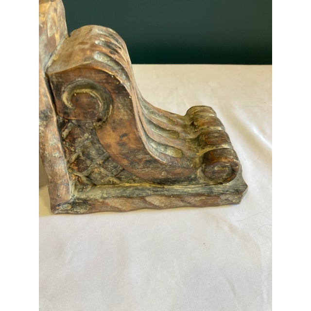 Vintage Architectural Column Ceramic Bookends – Rustic Stone Finish Pair For Sale - Image 4 of 8