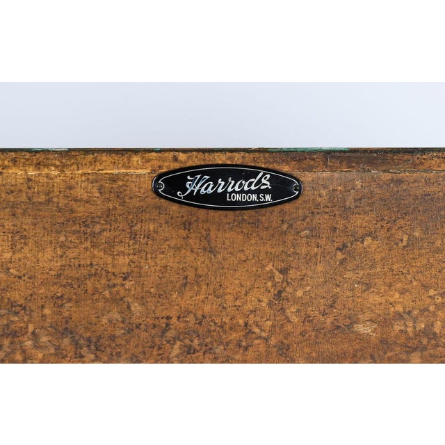 Mid-Century Green Lacquered Cocktail Cabinet on Stand from Harrods, 1940s For Sale - Image 16 of 18