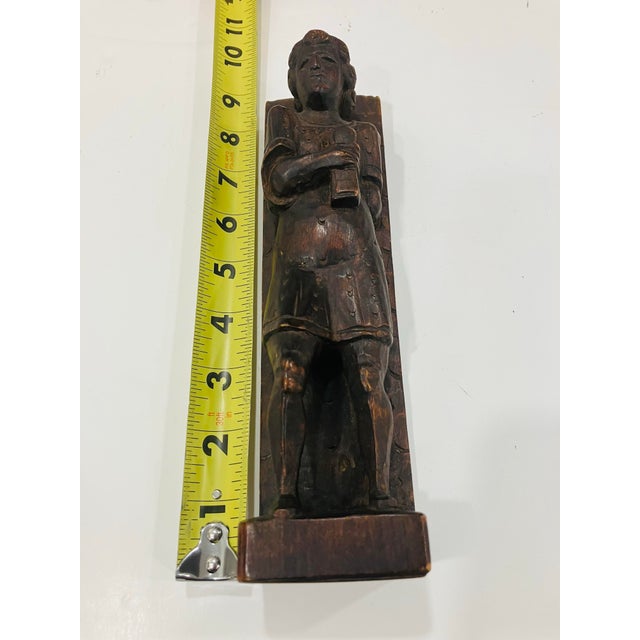 Brown Late 19th Century Set of Four Figurative Oak Carvings For Sale - Image 8 of 11