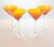 Mid-Century Modern 1960s Vintage Mid-Century Amber Orange Frond Etched Martini Glasses - Set of 4 For Sale - Image 3 of 8