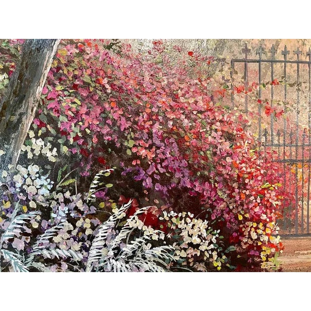 Textile Juan Archuleta Gates and Garden Painting For Sale - Image 7 of 13