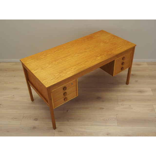 Wood Danish Ash Desk from Domino Møbler, 1970s For Sale - Image 7 of 18