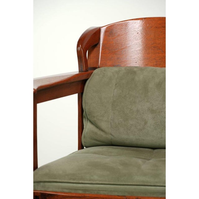 Art Nouveau Jugendstil Dining Chairs with Suede Upholstery from Schuitema, Set of 6 For Sale - Image 12 of 18