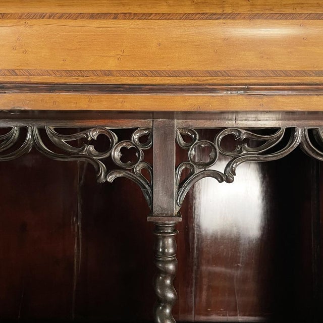 Italian Carlo X Style Sideboard in Turned Wood with Mirrors, 1930s For Sale - Image 9 of 18