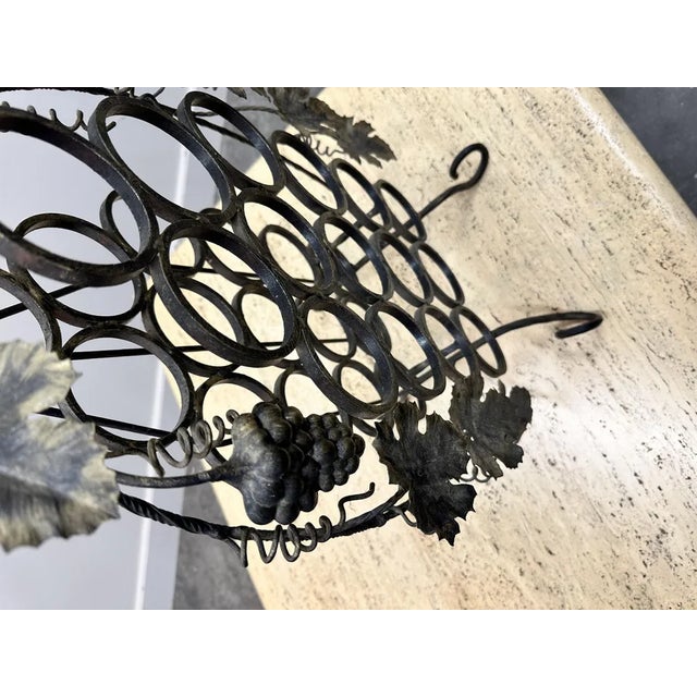 Vintage Wine Rack in Forged Iron, 1960s For Sale - Image 5 of 12