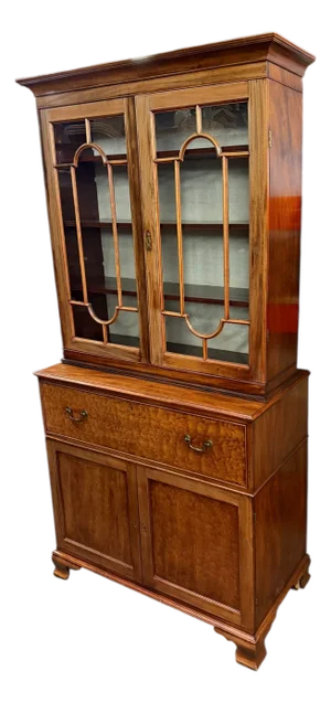 Antique Georgian Mahogany Butler’s Secretary Bookcase