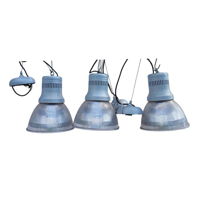 Vintage Industrial Pendants, Set of 3 For Sale
