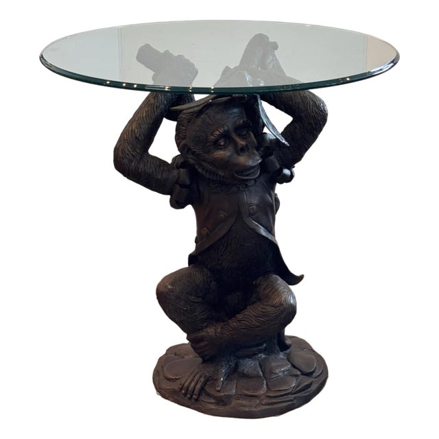 1980s Bronze Monkey Table | Chairish