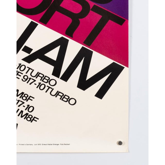 Porsche Wins Mosport Can-Am Poster from Atelier Strenger, 1973 For Sale - Image 6 of 9