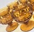 Amber Honeycomb Champagne Coupes- Set of Eight For Sale - Image 4 of 9