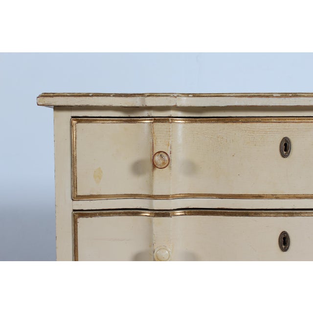 Brown Danish Empire Style Cream Pine Chest of Drawers by Josef Frank, 1930s For Sale - Image 8 of 14
