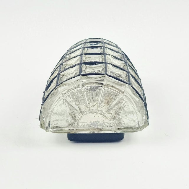 Black Mid-Century Modern Glass Wall Light from Limburg, Germany, 1970s For Sale - Image 8 of 11