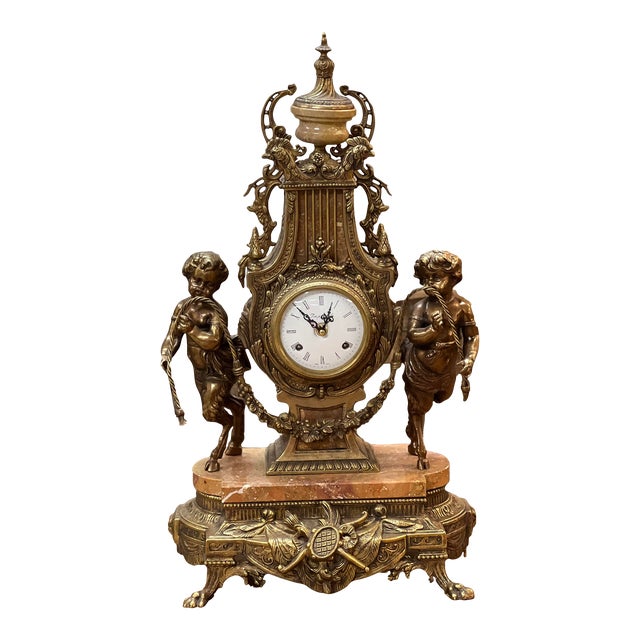 Early 20th Century Imperial Franz Hermle Brevettato Figural Mantle