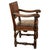 Early 19th Century Antique Italian Baroque Leather & Barley Twist Carved Mahogany Arm Chair 1820 For Sale - Image 5 of 14