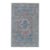 6x9 Blue Rose Distressed Medallion Hand-Knotted Wool Rug For Sale