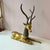 Vintage Extra Large Brass Deer Statue For Sale In New York - Image 6 of 11