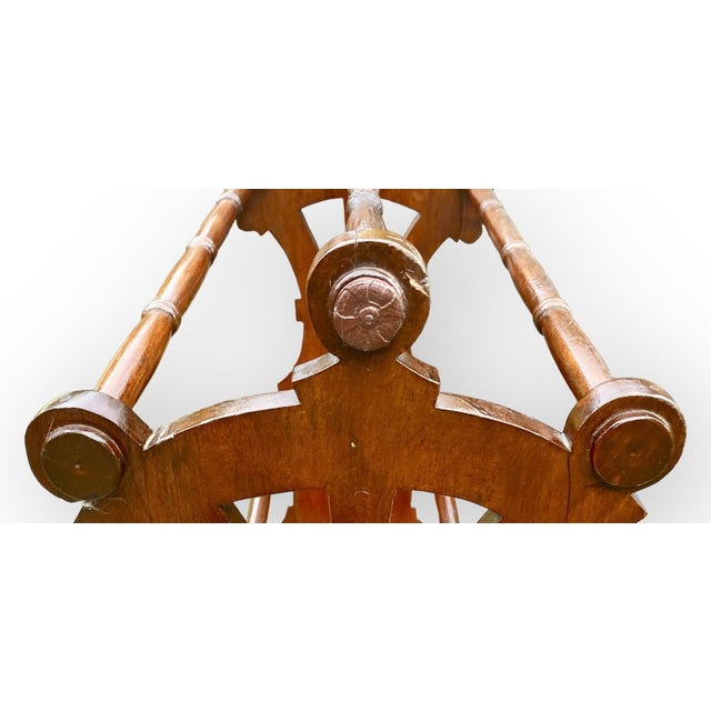 Wood Antique Eastlake Carved Walnut Quilt Rack For Sale - Image 7 of 10
