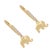 Early 21st Century Dainty Gold Lucky Elephant Earrings, A Pair For Sale - Image 5 of 7