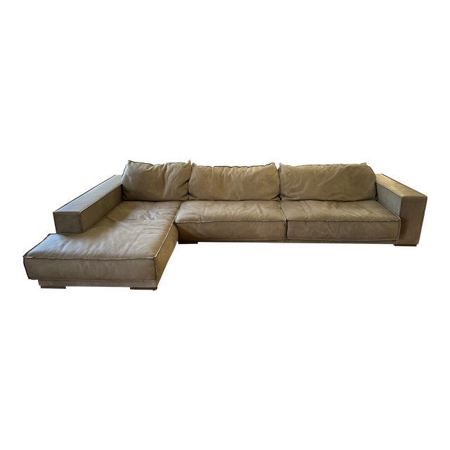 Baxter Italy Leather Sectional Sofa For Sale