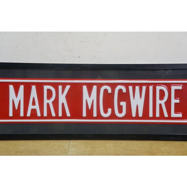 St. Louis Cardinals Mark McGwire Drive 70 Home Runs Yardlong Street Sign 40" For Sale - Image 4 of 8