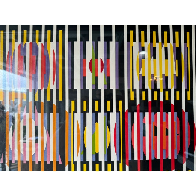 Yaacov Agam " Op Art " Hand Signed Poster For Sale - Image 11 of 12