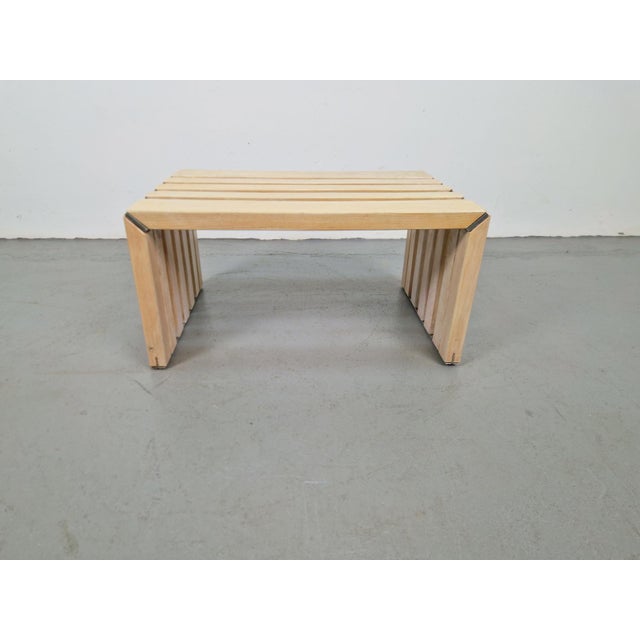 Slat Bench Coffee Table by Walter Antonis for 't Spectrum, 1970s For Sale - Image 3 of 13