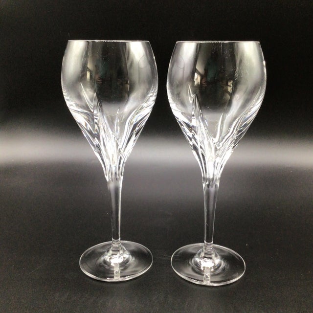 Gorham is known for producing high-quality crystalware as shown with these Trinity water goblets.
