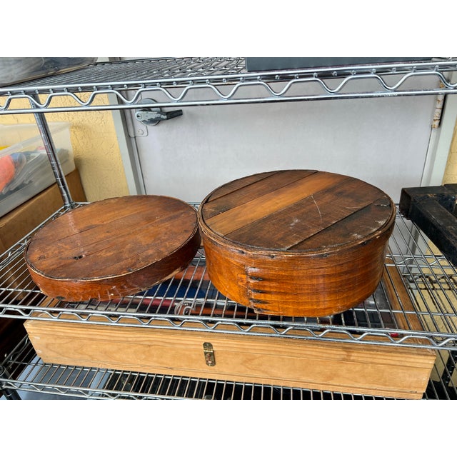 Wood Early 20th Century Antique Primitive Shaker Style Bentwood Round Box For Sale - Image 7 of 7