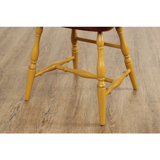 1970s Hitchcock Stencil Decorated Maple Writing Desk and Chair - Set of 2 For Sale In Philadelphia - Image 6 of 13