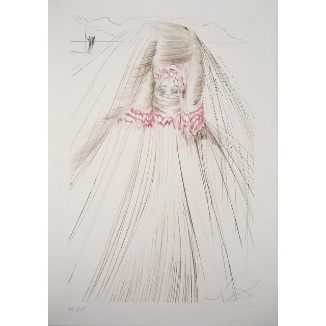 Salvador Dali, La Reine Avait Bliaut de Soie, 1970, Original Etching For Sale - Image 8 of 8