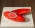 Mid-Century Modern California Pottery Red Boat Bowls With Gold Trim - A Pair For Sale - Image 10 of 11