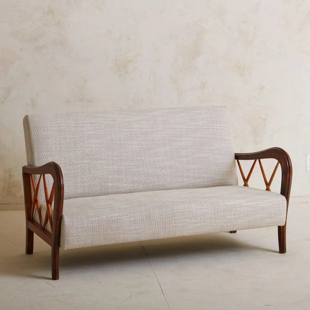 Maple Settee in the Style of Paolo Buffa, Italy 20th Century For Sale - Image 12 of 12