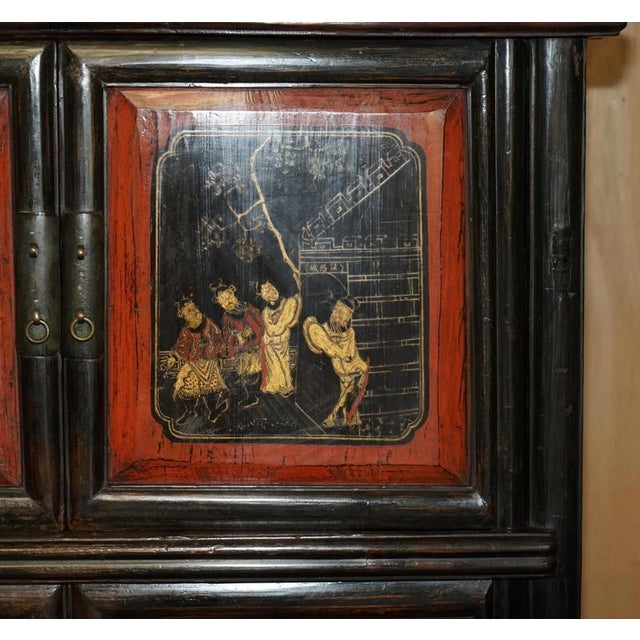 Wood Antique Chinese Export Compound Cabinet, 1920 For Sale - Image 7 of 18