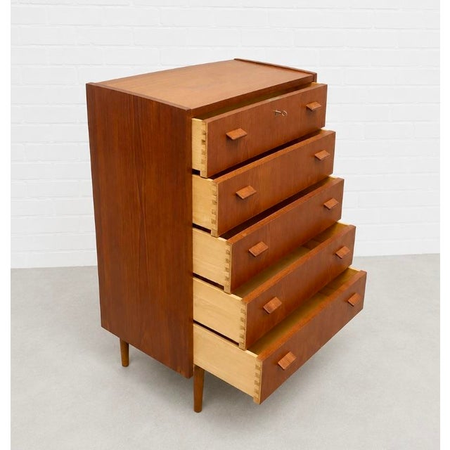 1960s Mid Century Modern Danish Teak Highboy / Dresser by Poul Volther, C. 1960s For Sale - Image 5 of 16