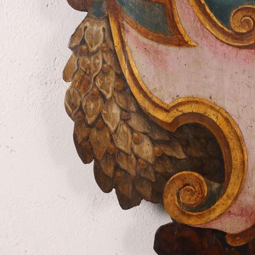 Large Baroque Pasqui Family Coat of Arms For Sale - Image 7 of 11