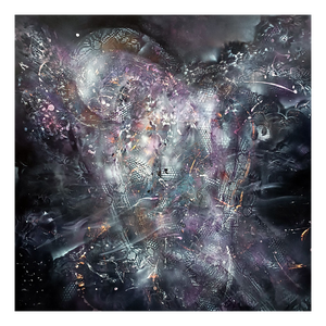 Ovidiu Kloska, The Angel of Quantum Radiance, 1977, Canvas
