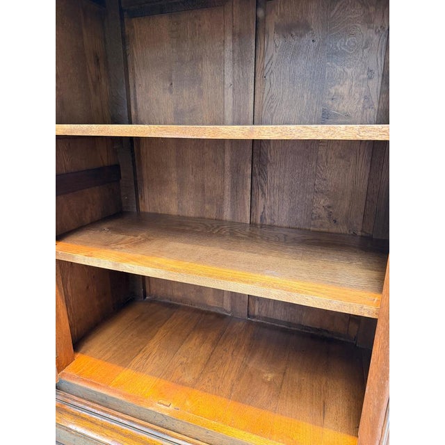 Wood New England Oak Housekeepers Cabinet For Sale - Image 7 of 9