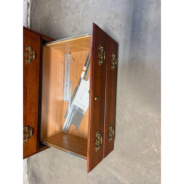 Vintage Chippendale Style Filing Cabinet With Key by Hooker. Furniture For Sale - Image 10 of 17