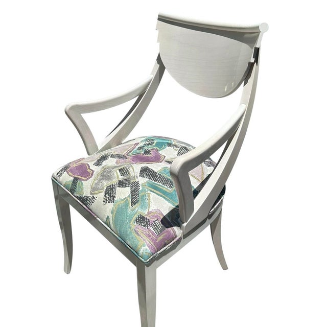 Pietro Costantini 6 Lacquered Wood Hollywood Regency Dining Room Chairs by Pietro Costantini For Sale - Image 4 of 14