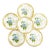 1980s Spode Stafford Flowers Sida & Acacia English Bone China Dessert/Salad Plates- Set of 6 For Sale